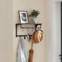 Wall Coat Rack Shelf With Eight Hooks, thumbnail 1 of 7