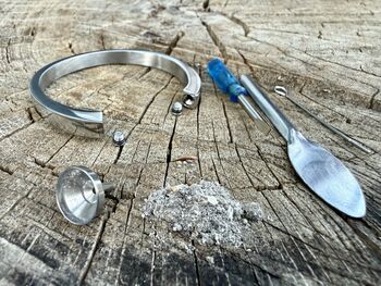 Personalised Memorial Bangle Ashes Urn Bracelet, 6 of 12