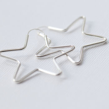 Star Sleeper Earrings Sterling Silver, 4 of 10