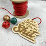 'Eat, Drink And Talk Shit' Wooden Tree Decoration, thumbnail 1 of 2
