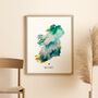 Personalised Ireland Gold Watercolour Map Giclee Print, thumbnail 1 of 9