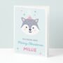 Fox Personalised Niece Christmas Card, thumbnail 1 of 3