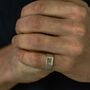 Personalised Initial Silver Signet Ring, thumbnail 2 of 11