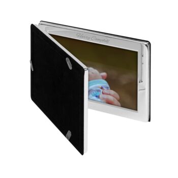 Personalised Silver Plated Landscape Double Photo Frame, 7 of 7