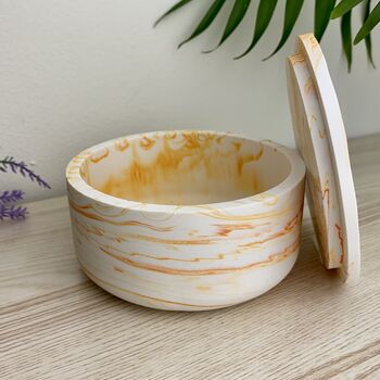 Orange Wide Smooth Storage Pot With Lid, 2 of 8