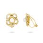 Flower Pearl Clip On Earrings, thumbnail 2 of 2