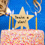 'You're A Star' Gold Star Cake Topper, thumbnail 2 of 6