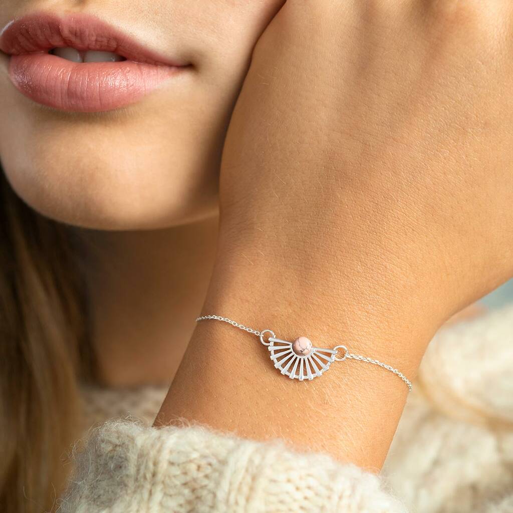 Personalised Open Fan Bracelet By Bloom Boutique