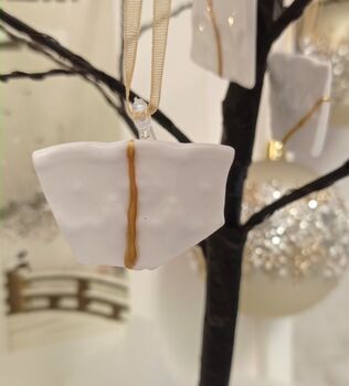 Porcelain Kintsugi Christmas Tree Ornaments, 5 of 5