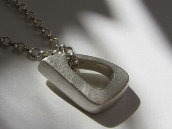 Infinity Sterling Silver Triangle Pendant, 2 of 4