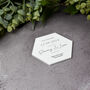 Personalised Acrylic Hexagon Save The Date, thumbnail 3 of 6