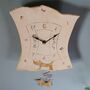 Ceramic Dog Wall Clock With Numbers And Pendulum, thumbnail 4 of 6