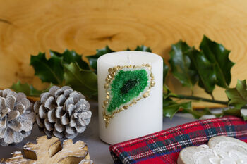 Emerald Green Geode Candle, 4 of 4