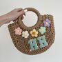 Personalised Wicker Flower Basket Drawstring Bag, thumbnail 1 of 2