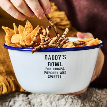 Enamel Personalised Snacks Bowl, 4 of 4