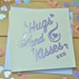 'Hugs And Kisses' Laser Cut Card, thumbnail 2 of 4