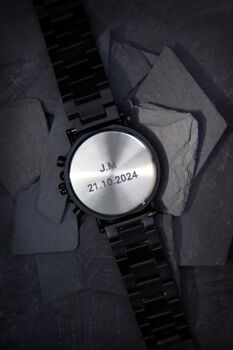 Boston Personalised Wooden Watch With Steel For Men, 3 of 8