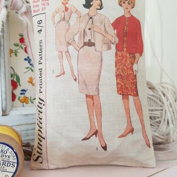 Vintage Sewing Pattern Fabric Gift Sachet, 3 of 9