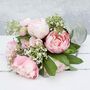 Soft Pink Peony Bouquet With Gypsophelia, thumbnail 1 of 7