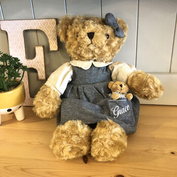 Personalised Daddy Bear With Baby, 8 of 12