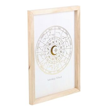 Astrology Wheel Framed Print | Black Gold Or White Gold, 4 of 6