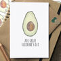 'Avo Great Valentine's Day' Funny Avocado Card, thumbnail 1 of 5