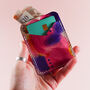 Pocket Wallet Hand Painted Leather Card Wallet Blush, thumbnail 1 of 9