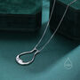 Moon Face Minimalist Necklace In Sterling Silver, thumbnail 4 of 10