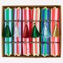 Set Of Six Striped Tinsel Tassel Christmas Crackers, thumbnail 2 of 6