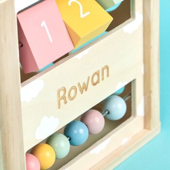 Personalised Wooden Activity Cube Toy, 3 of 5