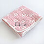Personalised Reversible Pink And White Elephant Blanket, thumbnail 2 of 7