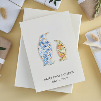 Personalised First Fathers Day Penguin Card, 3 of 4
