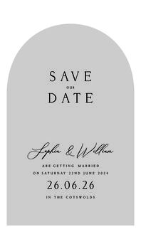 Arch Digital Wedding Evite Or Printable Invitation, 6 of 8
