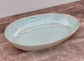 Sea Blue Oval Baking Dish, 36cm, 2 of 4