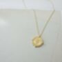 Chunky 18 K Gold Aztec Coin Medallion Necklace, thumbnail 6 of 10