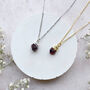 Personalised January Birthstone Garnet Necklace, thumbnail 3 of 7