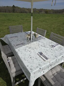 Sage And Stem Outdoor Garden Tablecloth With Parasol Hole, 5 of 5