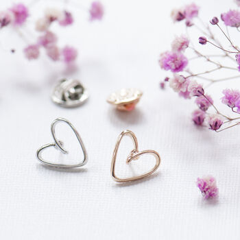 Heart Gold Or Silver Colour Modesty Pin, 3 of 9