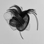 Classic Black Fascinator, thumbnail 3 of 6