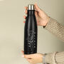 Personalised Floral Black Metal Insulated Drinks Bottle, thumbnail 6 of 6
