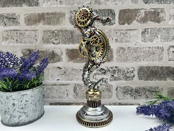 Intricate Steampunk Seahorse Ornament – Figurine, 7 of 10