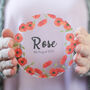 Personalised Birth Flower Coaster, August, Poppy, thumbnail 1 of 2