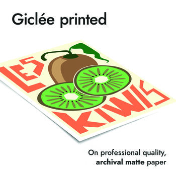 Kiwis Print, Food Illustration Art, 5 of 6