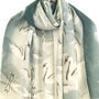 Swan Print Scarf With Gift Box And Card, thumbnail 5 of 6