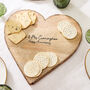 Personalised Wooden Heart Cheese Board, thumbnail 1 of 4