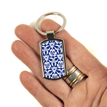 Blue 'Nettles' Millefiori Keyring, 2 of 8