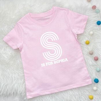 Personalised Retro Alphabet Kids T Shirt, 2 of 8