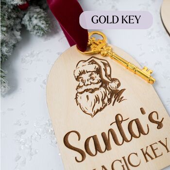 Personalised Santa's Magic Key Kids Christmas Tag, 5 of 9