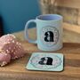 China Initial Mug With Bold Floral Plaque, thumbnail 6 of 11