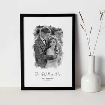 Personalised Watercolour Portrait, Gift For Couple, 7 of 8